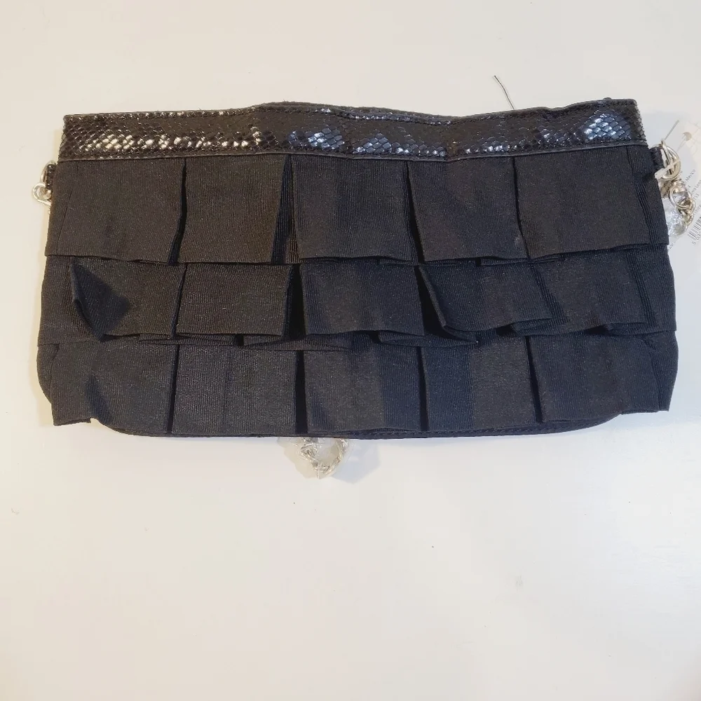 Black Clutch Satchel Bag New